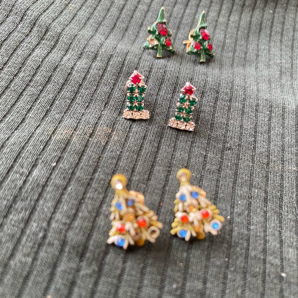 3 sets if Christmas earrings